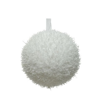 Boule de mousse glace blanc d10cm deco noël de Déco de Noël - Jardinerie Bordeaux et Libourne dans Boule pour sapin de Noël