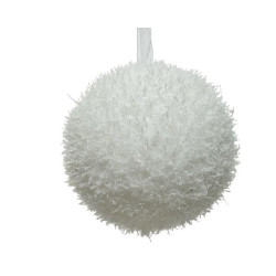 Boule de mousse glace blanc d10cm deco noël de Déco de Noël - Jardinerie Bordeaux et Libourne dans Boule pour sapin de Noël
