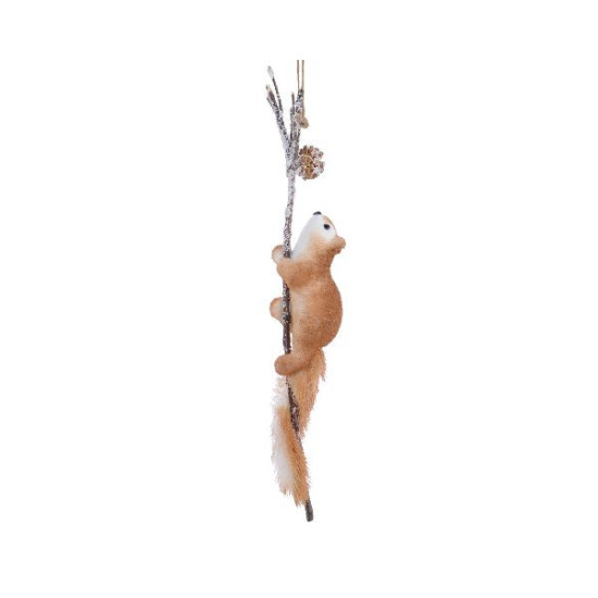 Ecureuil sur branche brun/brun mele h58cm de Déco de Noël - Jardinerie Bordeaux et Libourne dans 🎅Figurine de Noël
