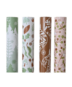 Papier cadeau de 2m 4ass deco noël de Déco de Noël - Jardinerie Bordeaux et Libourne dans Emballages pour Noël