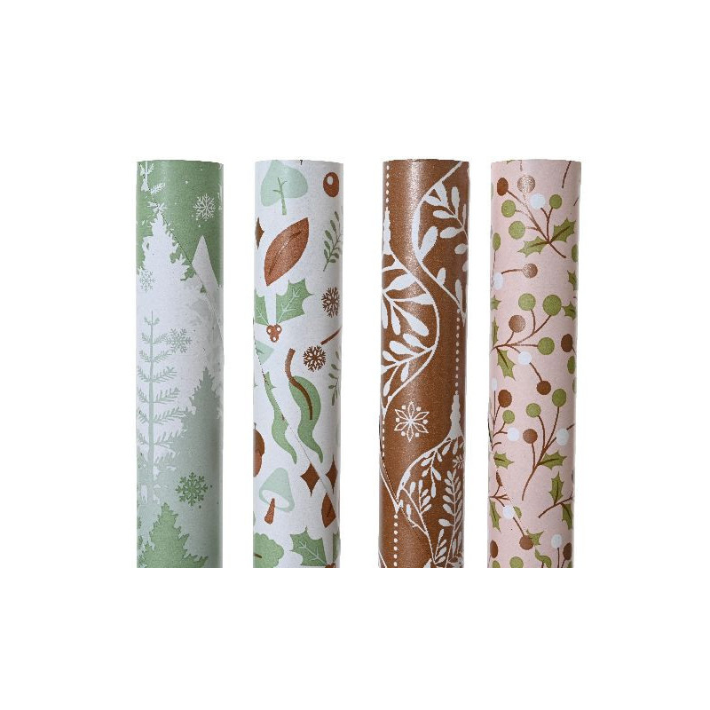 Papier cadeau de 2m 4ass deco noël de Déco de Noël - Jardinerie Bordeaux et Libourne dans Emballages pour Noël