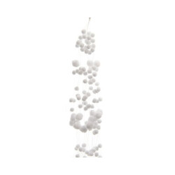 Guirlande boules de neige blanc deco noël de Déco de Noël - Jardinerie Bordeaux et Libourne dans Boule pour sapin de Noël