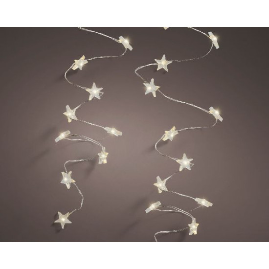 Micro led etoile 1.95m 40l argent/blanc chaud de Déco de Noël - Jardinerie Bordeaux et Libourne dans 💡Guirlande et déco élect...