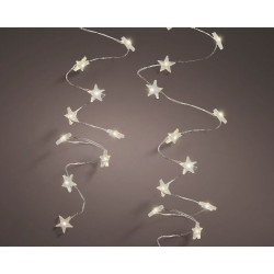 Micro led etoile 1.95m 40l argent/blanc chaud de Déco de Noël - Jardinerie Bordeaux et Libourne dans 💡Guirlande et déco élect...