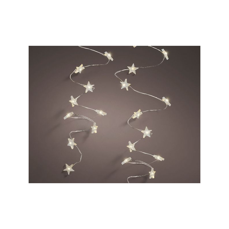 Micro led etoile 1.95m 40l argent/blanc chaud de Déco de Noël - Jardinerie Bordeaux et Libourne dans 💡Guirlande et déco élect...