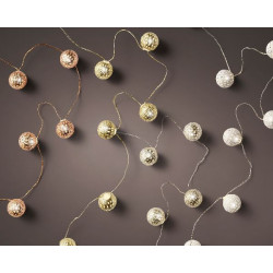 Micro led 1.10m 12l argent/blanc chaud de Déco de Noël - Jardinerie Bordeaux et Libourne dans 💡Guirlande et déco électrique