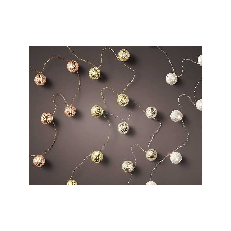 Micro led 1.10m 12l argent/blanc chaud de Déco de Noël - Jardinerie Bordeaux et Libourne dans 💡Guirlande et déco électrique