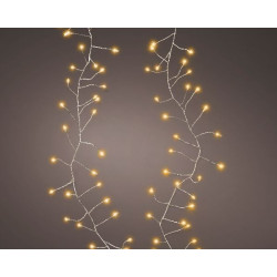 Micro led guirlande fixe 100l int argent/blanc de Déco de Noël - Jardinerie Bordeaux et Libourne dans 💡Guirlande et déco élec...