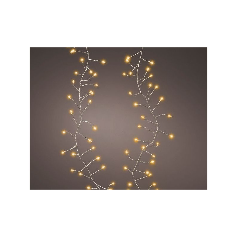 Micro led guirlande fixe 100l int argent/blanc de Déco de Noël - Jardinerie Bordeaux et Libourne dans 💡Guirlande et déco élec...