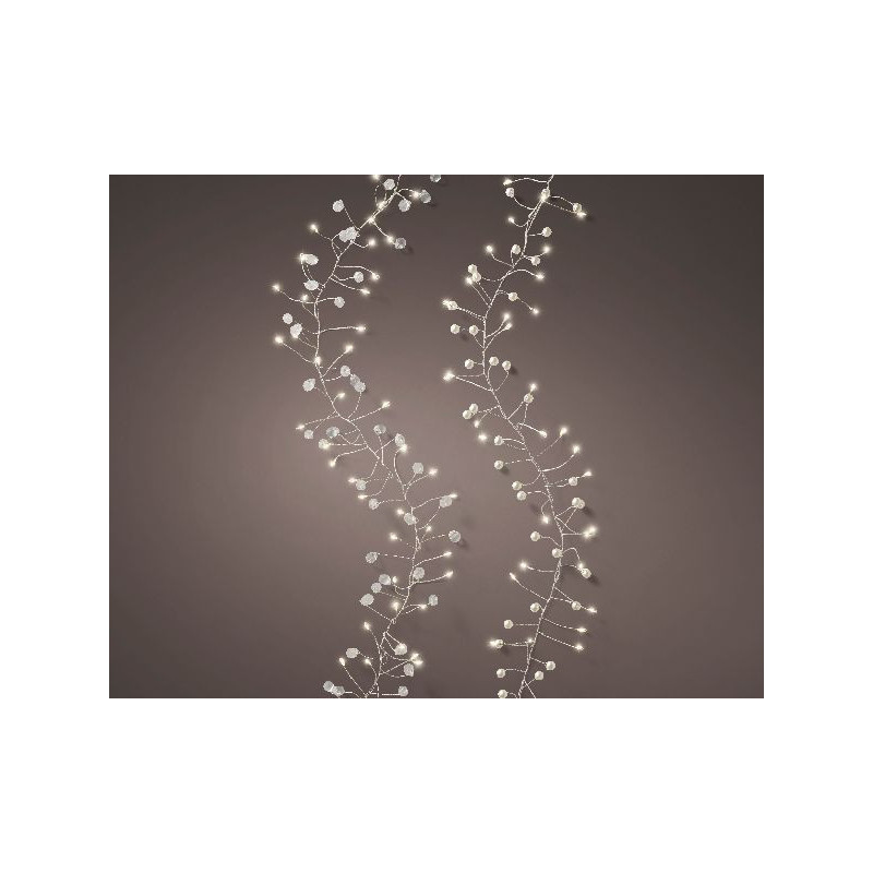 Micro led guirlande grappe fixe 100l argent de Déco de Noël - Jardinerie Bordeaux et Libourne dans 💡Guirlande et déco électrique