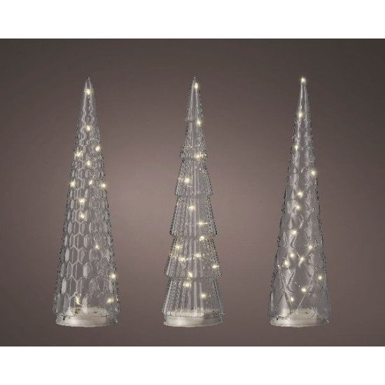 Micro led sapin verre fixe int clair/blanc 15l de Déco de Noël - Jardinerie Bordeaux et Libourne dans 💡Guirlande et déco élec...
