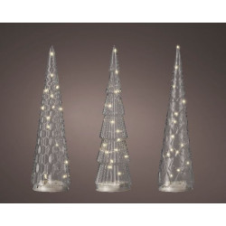 Micro led sapin verre fixe int clair/blanc 15l de Déco de Noël - Jardinerie Bordeaux et Libourne dans 💡Guirlande et déco élec...