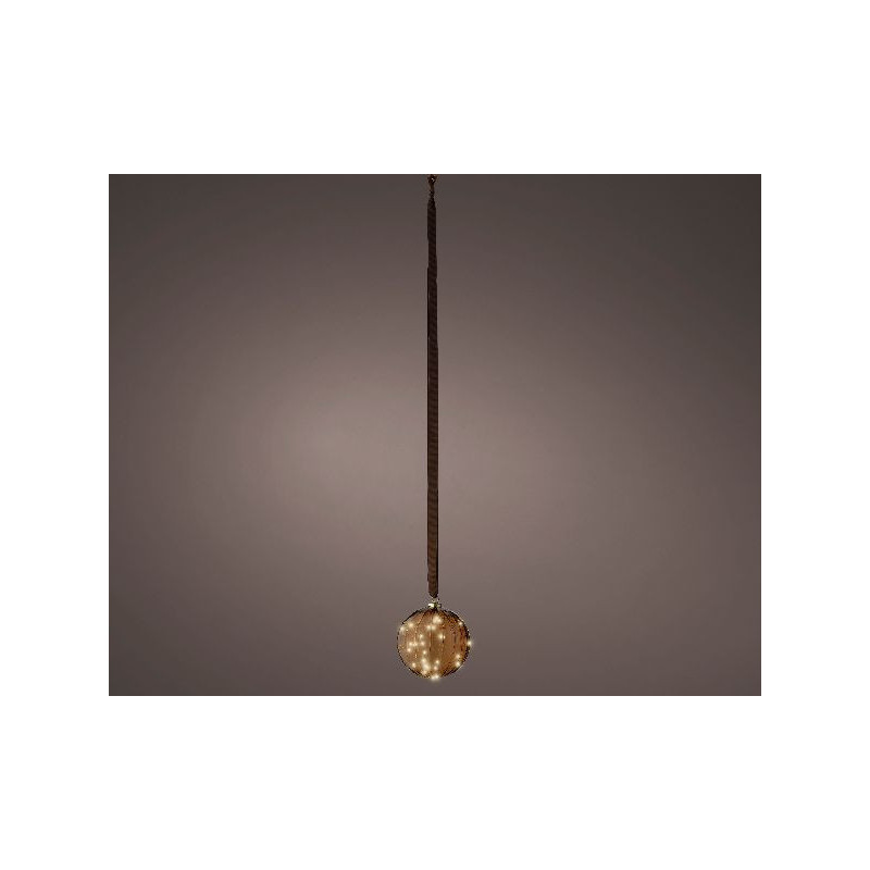 Boule avec microled 30l couleur blanc chaud de Déco de Noël - Jardinerie Bordeaux et Libourne dans 💡Guirlande et déco électrique