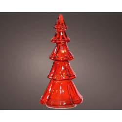Sapin micro led 30l verre rouge/blanc de Déco de Noël - Jardinerie Bordeaux et Libourne dans 💡Guirlande et déco électrique