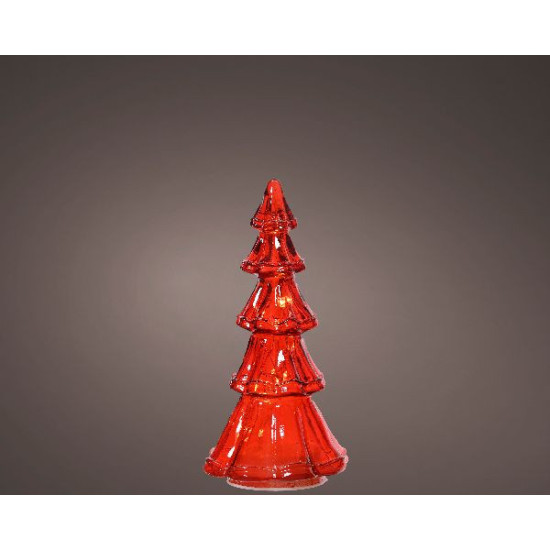 Sapin micro led 15l verre rouge/blanc de Déco de Noël - Jardinerie Bordeaux et Libourne dans 💡Guirlande et déco électrique