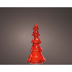 Sapin micro led 15l verre rouge/blanc de Déco de Noël - Jardinerie Bordeaux et Libourne dans 💡Guirlande et déco électrique