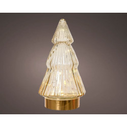 Micro led sapin verre fixe int ambre/blanc 15l de Déco de Noël - Jardinerie Bordeaux et Libourne dans 💡Guirlande et déco élec...
