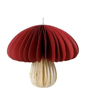 Champignon en papier bordeaux dia20cm x h.18cm de Déco de Noël - Jardinerie Bordeaux et Libourne dans 🎅Figurine de Noël