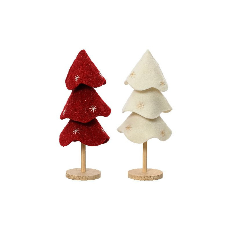 Sapin feutrine à pied 2col l16cm xi16cm xh38cm de Déco de Noël - Jardinerie Bordeaux et Libourne dans 🍽️Décoration de table d...
