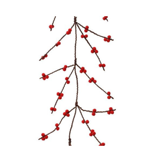 Guirlande avec baies rouge 115cm de Déco de Noël - Jardinerie Bordeaux et Libourne dans Guirlande pour sapin de Noël
