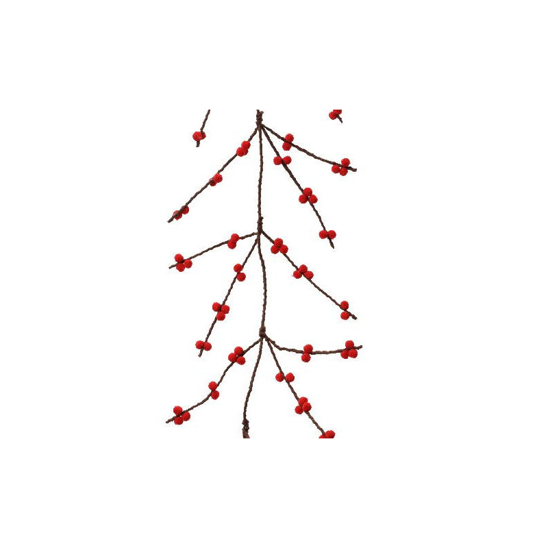 Guirlande avec baies rouge 115cm de Déco de Noël - Jardinerie Bordeaux et Libourne dans Guirlande pour sapin de Noël