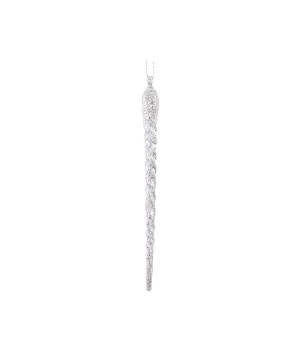 Stalactite en acrylique avec paillettes argent de Déco de Noël - Jardinerie Bordeaux et Libourne dans Déco de Noël Divers