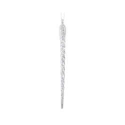 Stalactite en acrylique avec paillettes argent de Déco de Noël - Jardinerie Bordeaux et Libourne dans Déco de Noël Divers