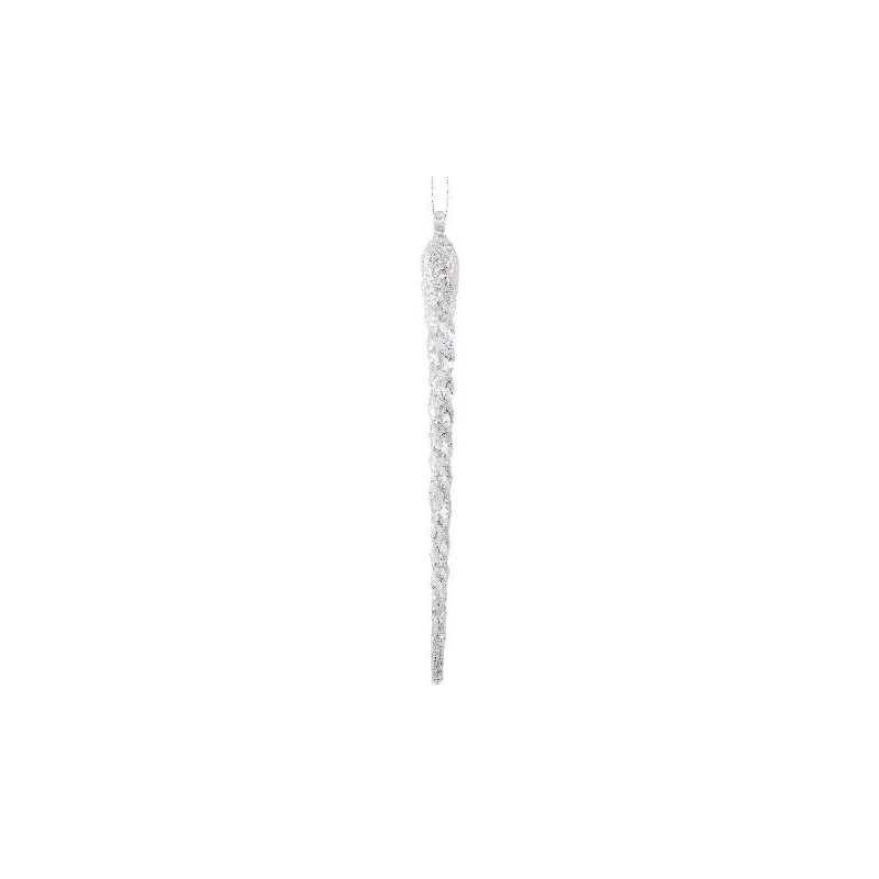 Stalactite en acrylique avec paillettes argent de Déco de Noël - Jardinerie Bordeaux et Libourne dans Déco de Noël Divers