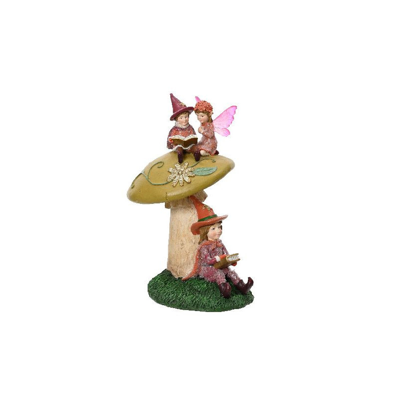 Elfe en polyresine champignon multi h.20cm noël de Déco de Noël - Jardinerie Bordeaux et Libourne dans 🎅Figurine de Noël