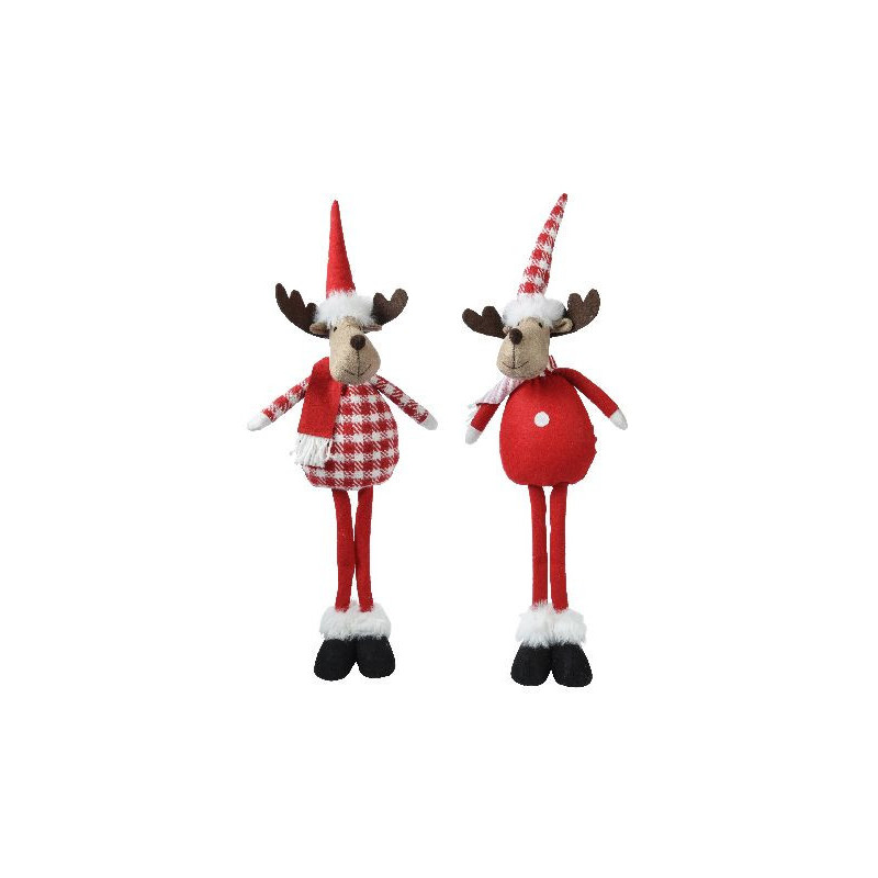 Cerf en polyester rouge l.18cm h60cm noël de Déco de Noël - Jardinerie Bordeaux et Libourne dans 🎅Figurine de Noël