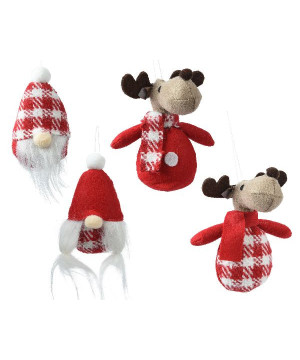 Figurine en polyester rouge/couleur(s) de Déco de Noël - Jardinerie Bordeaux et Libourne dans 🎅Figurine de Noël