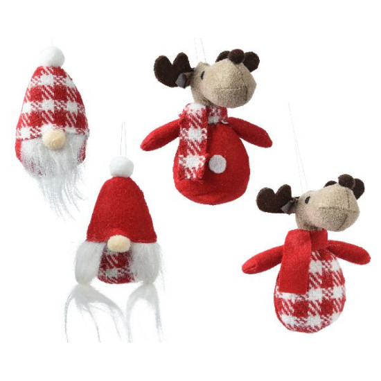 Figurine en polyester rouge/couleur(s) de Déco de Noël - Jardinerie Bordeaux et Libourne dans 🎅Figurine de Noël