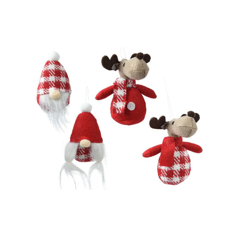 Figurine en polyester rouge/couleur(s) de Déco de Noël - Jardinerie Bordeaux et Libourne dans 🎅Figurine de Noël