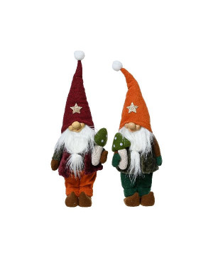 Gnome en polyester h.45cm vio/ora de Déco de Noël - Jardinerie Bordeaux et Libourne dans 🎅Figurine de Noël
