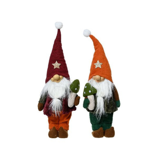 Gnome en polyester h.45cm vio/ora de Déco de Noël - Jardinerie Bordeaux et Libourne dans 🎅Figurine de Noël