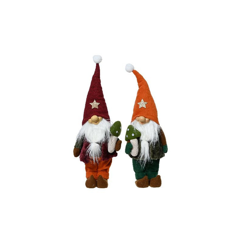 Gnome en polyester h.45cm vio/ora de Déco de Noël - Jardinerie Bordeaux et Libourne dans 🎅Figurine de Noël