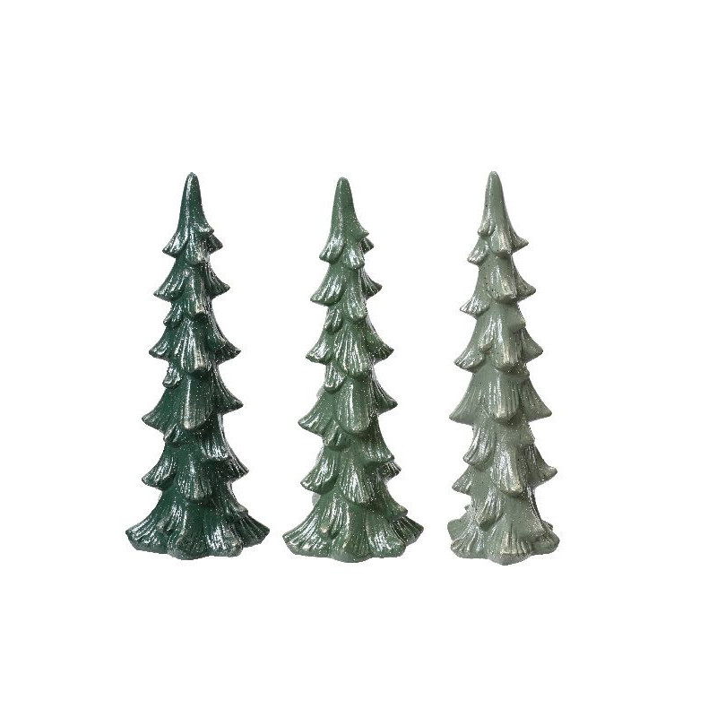 Sapin en terre cuite vert 36.6cm de Déco de Noël - Jardinerie Bordeaux et Libourne dans 🍽️Décoration de table de Noël
