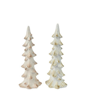 Sapin en terre cuite or/co 36.6cm de Déco de Noël - Jardinerie Bordeaux et Libourne dans 🍽️Décoration de table de Noël