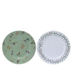 Assiette imprime de fleurs d33 de Déco de Noël - Jardinerie Bordeaux et Libourne dans 🍽️Décoration de table de Noël