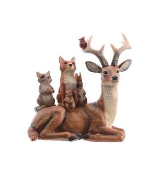 Renne en polyresine renne animaux brun mele pm de Déco de Noël - Jardinerie Bordeaux et Libourne dans 🎅Figurine de Noël
