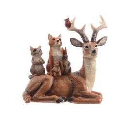 Renne en polyresine renne animaux brun mele pm de Déco de Noël - Jardinerie Bordeaux et Libourne dans 🎅Figurine de Noël
