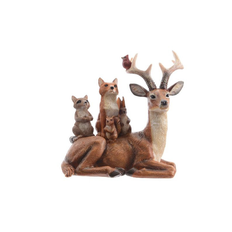 Renne en polyresine renne animaux brun mele pm de Déco de Noël - Jardinerie Bordeaux et Libourne dans 🎅Figurine de Noël