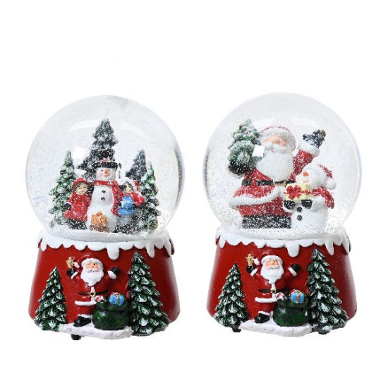 Boite a musique polyresine boule rouge de Déco de Noël - Jardinerie Bordeaux et Libourne dans Boule pour sapin de Noël