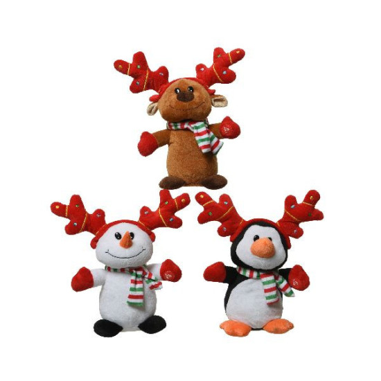 Figurine polyester bois cerf echarpe ray de Déco de Noël - Jardinerie Bordeaux et Libourne dans 🎅Figurine de Noël
