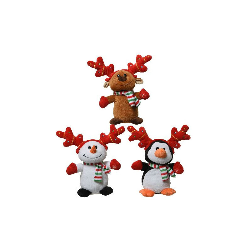 Figurine polyester bois cerf echarpe ray de Déco de Noël - Jardinerie Bordeaux et Libourne dans 🎅Figurine de Noël