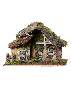 Crehce de noel naturel 29cm de Déco de Noël - Jardinerie Bordeaux et Libourne dans 👼Crèche