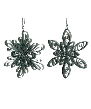 Fleur en papier vert romarin dia12.1cm de Déco de Noël - Jardinerie Bordeaux et Libourne dans 🎄Déco de sapin