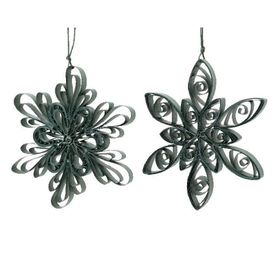 Fleur en papier vert romarin dia12.1cm de Déco de Noël - Jardinerie Bordeaux et Libourne dans 🎄Déco de sapin