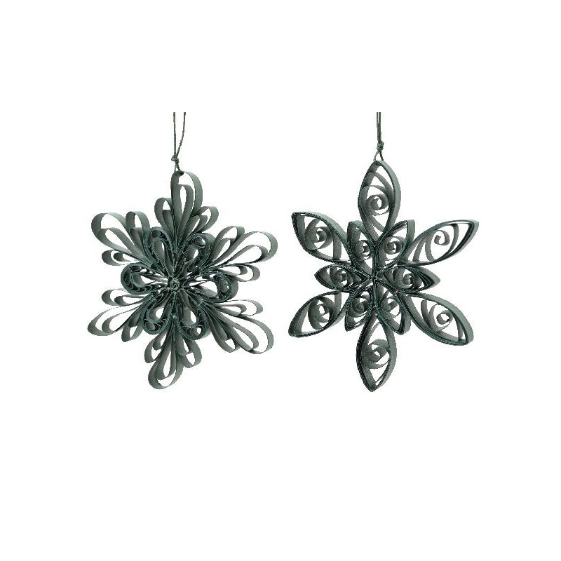 Fleur en papier vert romarin dia12.1cm de Déco de Noël - Jardinerie Bordeaux et Libourne dans 🎄Déco de sapin