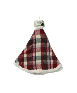 Jupe de sapin en polyester carreaux vert/rouge de Déco de Noël - Jardinerie Bordeaux et Libourne dans 🎄Déco de sapin